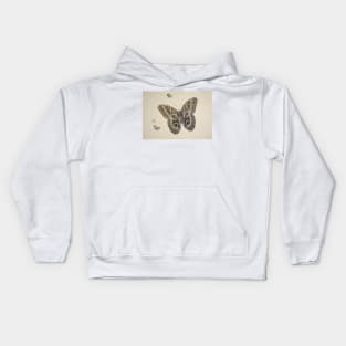 A Large Brown Butterfly, Two Small Ones and an Insect by Herman Henstenburgh Kids Hoodie